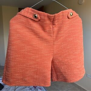 Messini Beautiful Pumpkin Orange Women's High waisted Shorts Medium